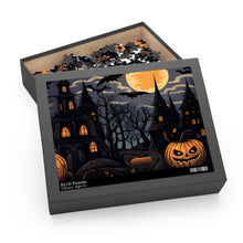 DistinctInk Jigsaw Puzzle with Spooky All Hallows' Eve Design for Halloween