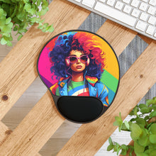 DistinctInk Mouse Pad with Wrist Rest  with Living a Full Life Design for LGBTQ+ Pride