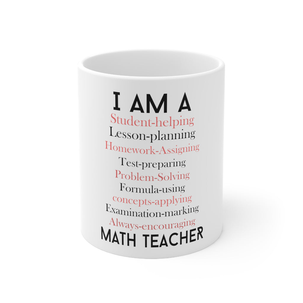 Glossy White Coffee / Tea Mug - Teacher Student Helping Homework Encourage