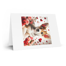 DistinctInk Greeting Card / Note Card - Valentine's Day Norwegian Lundehund Puppy