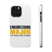 DistinctInk ToughCase for Apple iPhone, Compatible with MagSafe Charging - Engineering Major Always Right By Design