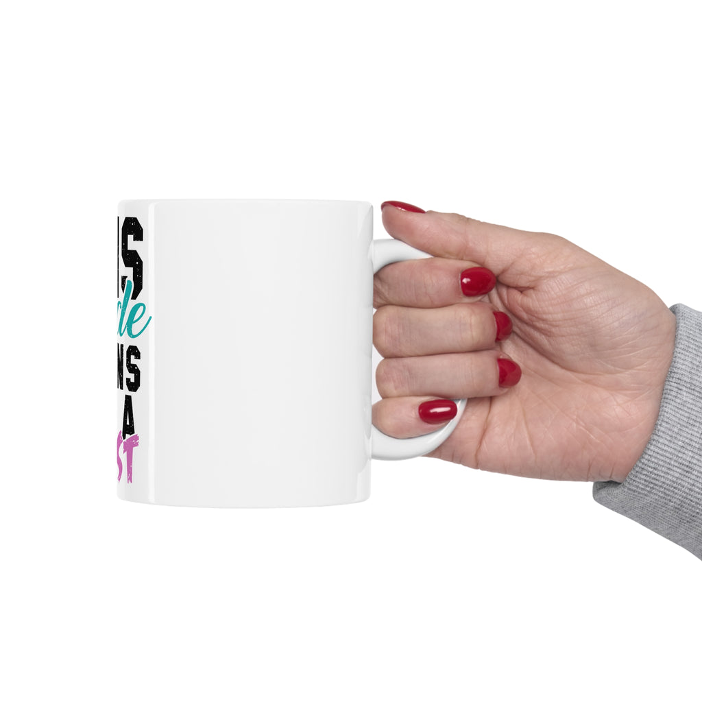 Glossy White Coffee / Tea Mug - This Bride Trains Like a Beast, view 12