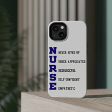 DistinctInk ToughCase for Apple iPhone, Compatible with MagSafe Charging - Nurse Never Gives Up