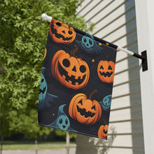 DistinctInk Garden & House Banner Flag with Nightly Fright of Bats and Ghouls Design for Halloween