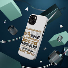 DistinctInk ToughCase for Apple iPhone, Compatible with MagSafe Charging - Not What Your Ride, That You Ride Motorcycle