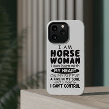 DistinctInk ToughCase for Apple iPhone, Compatible with MagSafe Charging - I Am A Horse Woman - Can't Control