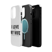 DistinctInk ToughCase for Apple iPhone, Compatible with MagSafe Charging - Love When My Wife Lets Me Go to Casino