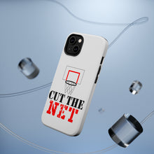 DistinctInk ToughCase for Apple iPhone, Compatible with MagSafe Charging - Cut the Net Basketball