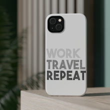 DistinctInk ToughCase for Apple iPhone, Compatible with MagSafe Charging - Work Travel Repeat