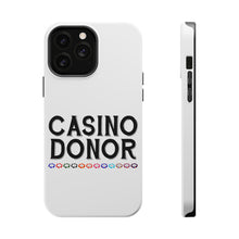 DistinctInk ToughCase for Apple iPhone, Compatible with MagSafe Charging - Casino Donor - Blackjack Gambling