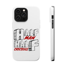 DistinctInk ToughCase for Apple iPhone, Compatible with MagSafe Charging - Half Man Half Crocodile