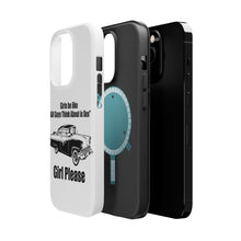 DistinctInk ToughCase for Apple iPhone, Compatible with MagSafe Charging - All Guys Think About is Sex - Cars!