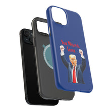 Dual Layer Tough Case for Apple iPhone, Compatible with MagSafe - Trump ‘You Missed, Loser’ Design & Blue Background