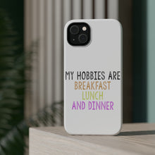 DistinctInk ToughCase for Apple iPhone, Compatible with MagSafe Charging - My Hobbies Are Breakfast Lunch & Dinner