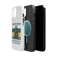 DistinctInk ToughCase for Apple iPhone, Compatible with MagSafe Charging - I Shoot People - Photography