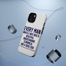 DistinctInk ToughCase for Apple iPhone, Compatible with MagSafe Charging - Every Man Wants Wife Who is Beautiful
