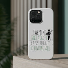 DistinctInk ToughCase for Apple iPhone, Compatible with MagSafe Charging - Farming is Not a Career Post Apocalyptic Skill