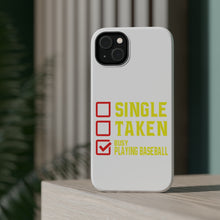 DistinctInk ToughCase for Apple iPhone, Compatible with MagSafe Charging - Single Taken Busy Playing Baseball
