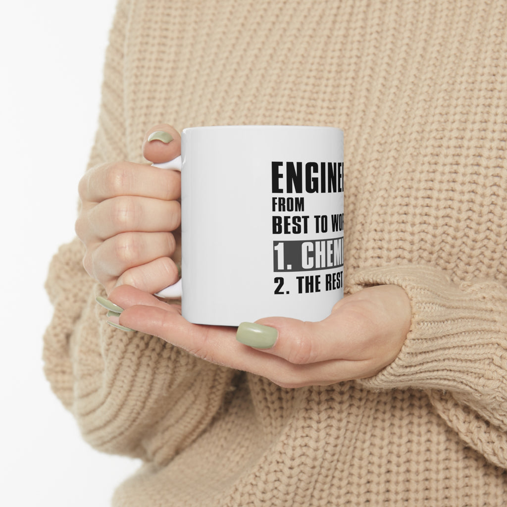Glossy White Coffee / Tea Mug - Chemical Engineers are the Best, view 10