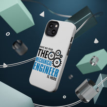 DistinctInk ToughCase for Apple iPhone, Compatible with MagSafe Charging - No Fear Mechanical Engineer is Here