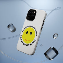 DistinctInk ToughCase for Apple iPhone, Compatible with MagSafe Charging - My Smile Most Beautiful Curve on My Body