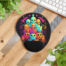 DistinctInk Mouse Pad with Wrist Rest  with The Joy of Connecting Design for Halloween  LGBTQ+ Pride