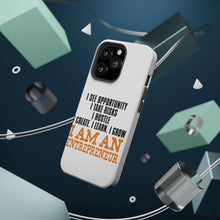 DistinctInk ToughCase for Apple iPhone, Compatible with MagSafe Charging - Entrepreneur Opportunity Risks Hustle