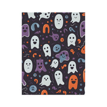 DistinctInk Garden & House Banner / Flag with Skeletal Ghostly Pumpkins Design for Halloween