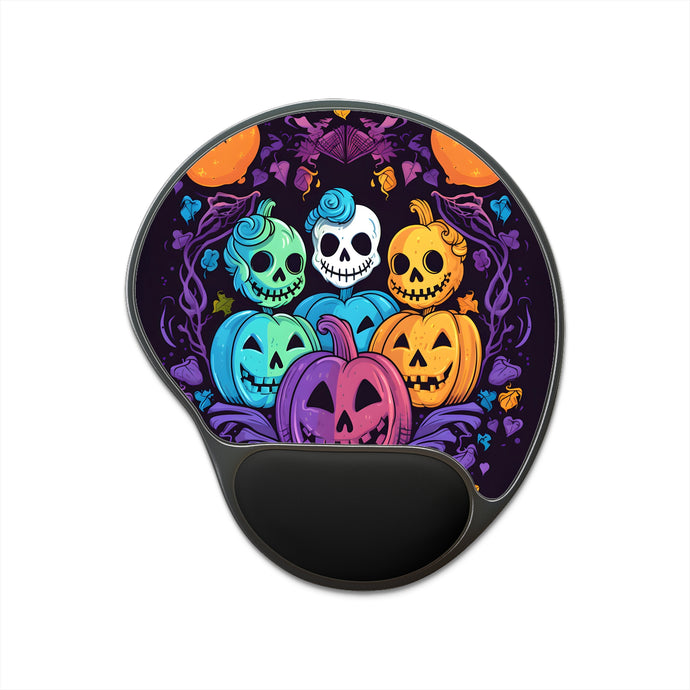 DistinctInk Mouse Pad with Wrist Rest  with Creating Lasting Memories Design for Halloween  LGBTQ+ Pride