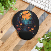DistinctInk Mouse Pad with Wrist Rest  with Haunted Evening Nightmare Design for Halloween