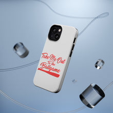 DistinctInk ToughCase for Apple iPhone, Compatible with MagSafe Charging - Take Me Out to the Ballgame Baseball