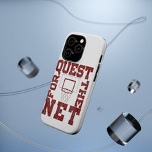 DistinctInk ToughCase for Apple iPhone, Compatible with MagSafe Charging - Quest For The Net Basketball