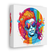 DistinctInk Canvas Wall Art with Leading with Courage and Grace for LGBTQ+ Pride