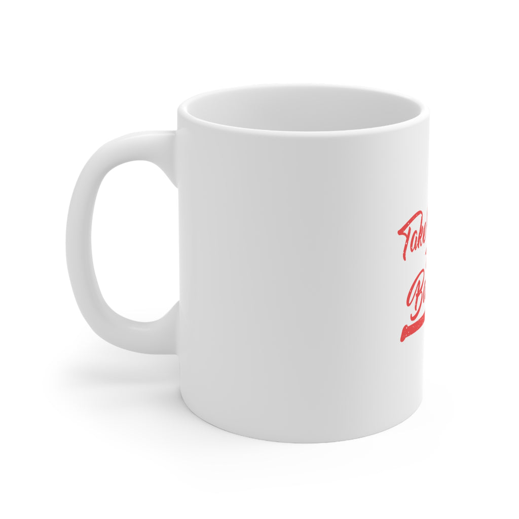 Glossy White Coffee / Tea Mug - Take Me Out to the Ballgame Baseball, view 2
