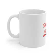 DistinctInk Glossy White Coffee / Tea Mug - Take Me Out to the Ballgame Baseball