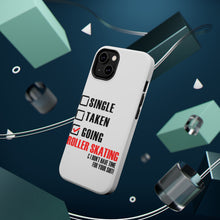 DistinctInk ToughCase for Apple iPhone, Compatible with MagSafe Charging - Single Taken Going Roller Skating