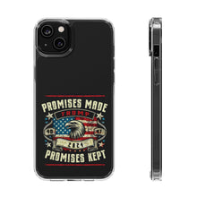 DistinctInk Hybrid (Acrylic/TPU) Clear Slim Fit Case for Apple iPhone | Trump: Promises Made, Promises Kept - Conservative