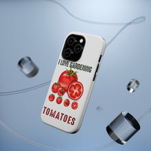 DistinctInk ToughCase for Apple iPhone, Compatible with MagSafe Charging - I Love Gardening from My Head Tomatoes