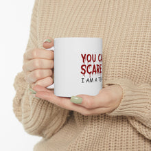 DistinctInk Glossy White Coffee / Tea Mug - You Can't Scare Me I Am a Teacher