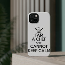 DistinctInk ToughCase for Apple iPhone, Compatible with MagSafe Charging - I Am the Chef Cannot Keep Calm