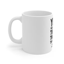 DistinctInk Glossy White Coffee / Tea Mug - Yeah Your Sport Is Totally Tougher Hockey