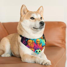 DistinctInk Adjustable Pet Banana Collar with The Joy of Connecting Design for Halloween LGBTQ+ Pride
