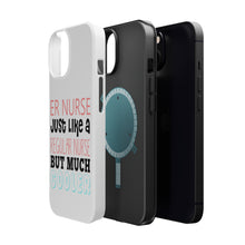 DistinctInk ToughCase for Apple iPhone, Compatible with MagSafe Charging - ER Nurse Just Like Regular But Cooler