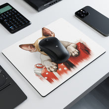 DistinctInk Mouse Pad - 1/4" Foam Rubber - Bull Terrier Puppy Drawing