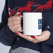 DistinctInk Glossy White Coffee / Tea Mug - Inline Skater - Skating