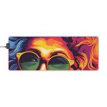 DistinctInk LED Gaming Mouse Pad with A World of Words Design for LGBTQ+ Pride