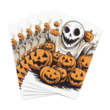 DistinctInk Playing / Poker Cards with Ghostly Skeleton and Pumpkins Design for Halloween