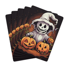 DistinctInk Playing / Poker Cards with Trick or Treat Ghost-O-Lantern Design for Halloween