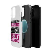 DistinctInk ToughCase for Apple iPhone, Compatible with MagSafe Charging - Watching Baking Shows is My Cardio