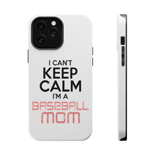 DistinctInk ToughCase for Apple iPhone, Compatible with MagSafe Charging - Can't Keep Calm I'm a Baseball mom